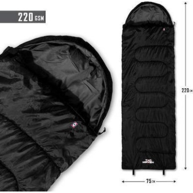 Pentagon Sleeping Bag Μονό 2 Εποχών Major 370gr/M² Black