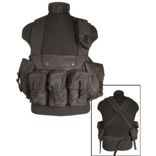 Mil-Tec Chest Rig με 6 Θήκες Black