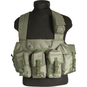 Mil-Tec Chest Rig με 6 Θήκες Χακί
