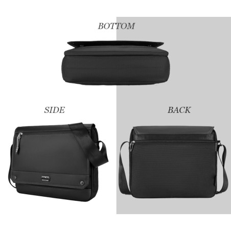 ARCTIC HUNTER τσάντα ώμου K00093 με θήκη laptop 14", μαύρη