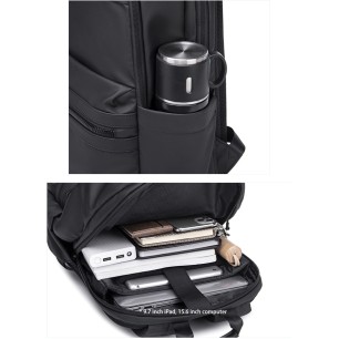 ARCTIC HUNTER τσάντα πλάτης B00536 με θήκη laptop 15.6", 21L, μαύρη