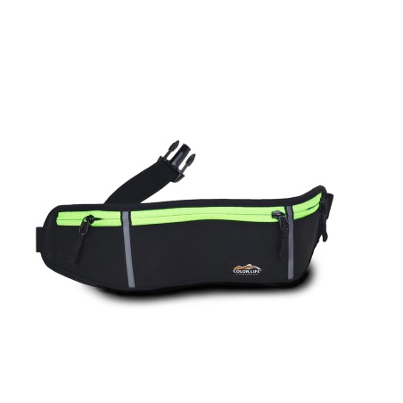 Colorlife Τσαντάκι μέσης χρημάτων ultra light 48x12 cm Νο 0028-03 λαχανί φερμουάρ