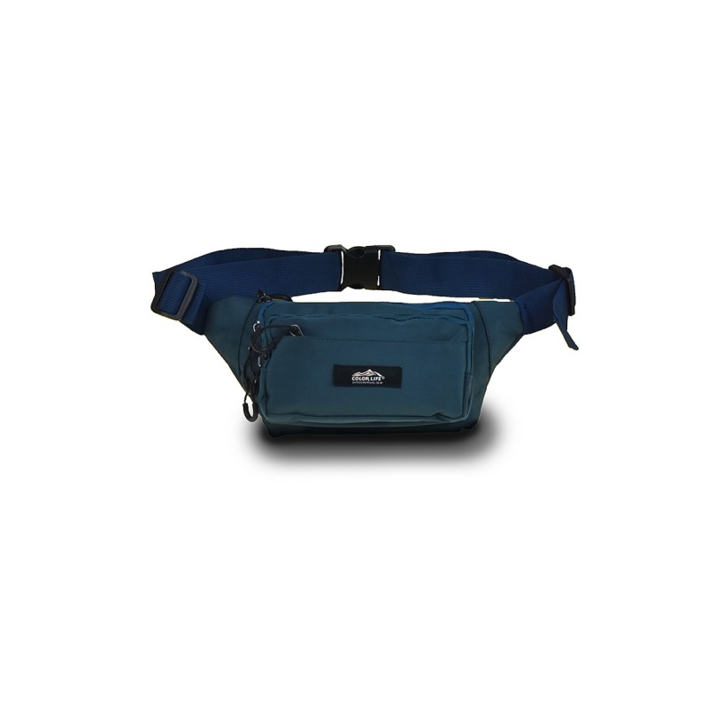 Colorlife Υφασμάτινο Τσαντάκι μέσης 29x13x9 cm Νο 7050-16 green
