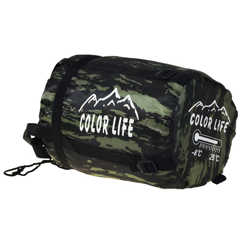 Colorlife Θήκη 43x20 cm για Υπνόσακο camo