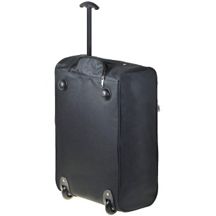Βαλίτσα καμπίνας υφασμάτινη 20", 55Χ36,5Χ20cm COLORLIFE 12339-10 μαύρη με γκρι λεπτομέρειες