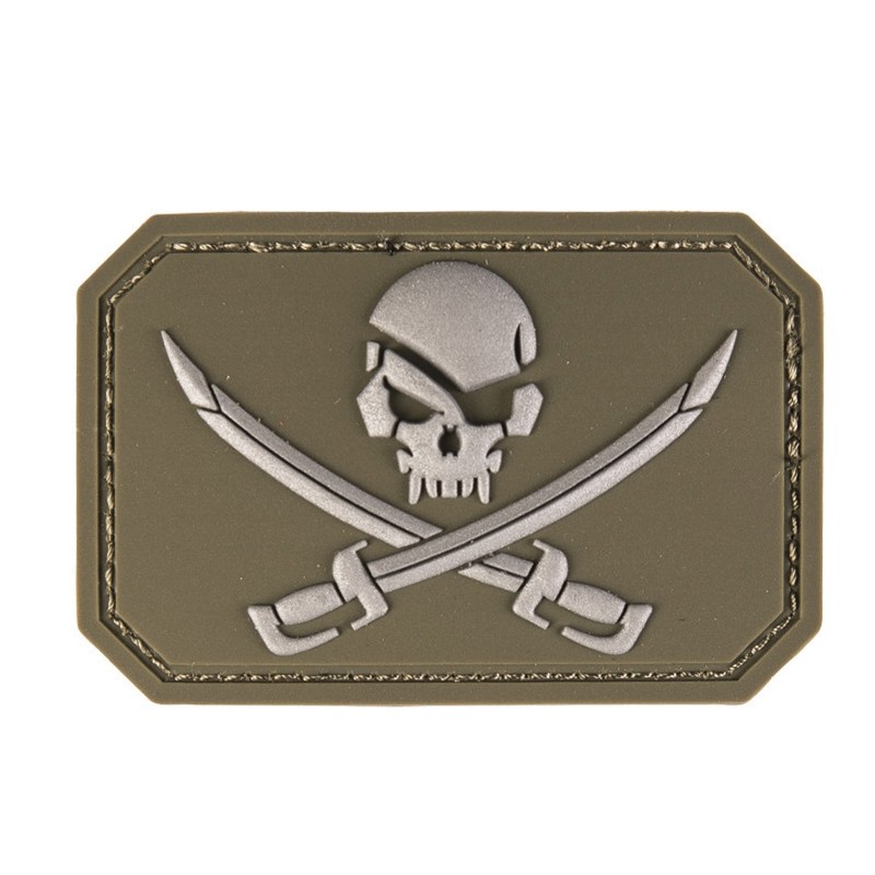 Mil-Tec Σήμα 3D PVC Skull Swords olive