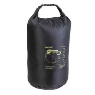 Mil-Tec Water resistant Drybag, Rip Stop, 5L, black