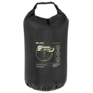 Mil-Tec Water resistant Drybag, Rip Stop, 13L, black
