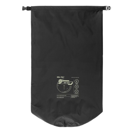 Mil-Tec Water resistant Drybag, Rip Stop, 25L, black