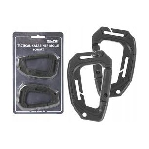 Tactical Carabiner Molle Mil-tec Μαύρο 2τμχ