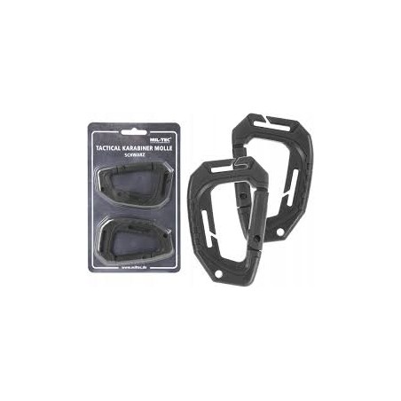 Tactical Carabiner Molle Mil-tec Μαύρο 2τμχ