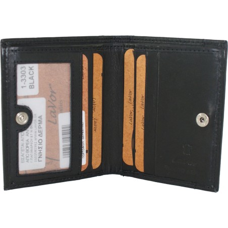 Lavor 1-3303 Δερμάτινο Ανδρικό Πορτοφόλι με RFID black