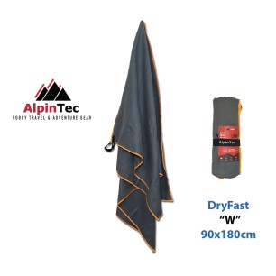 AlpinPro Dryfast Πετσέτα microfiber Dryfast WMS-XXL Cool Grey 180x90εκ (χωρίς θήκη)