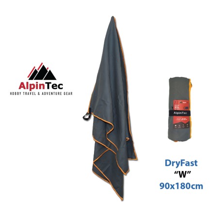 AlpinPro Dryfast Πετσέτα microfiber Dryfast WMS-XXL Cool Grey 180x90εκ (χωρίς θήκη)