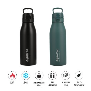 Θερμός Ανοξείδωτο ALPIN TEC FELLOW 2 600ML Blackish Green