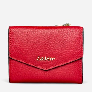 Lavor Μικρό Δερμάτινο Γυναικείο Πορτοφόλι με RFID Κόκκινο