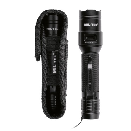 Mil-Tec Tactical flashlight Mini Recharge 450 lm Black