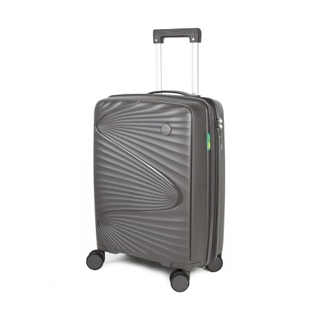 7897-03 20'' Colorlife Βαλίτσα Καμπίνας 20" Με Διπλό Φερμουάρ Γκρι