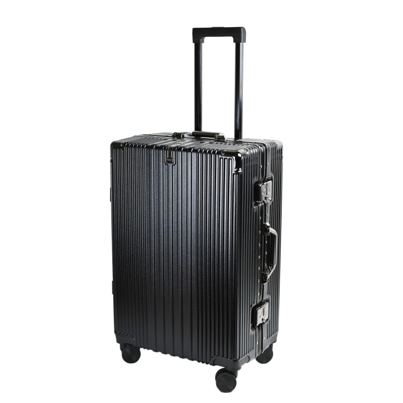 7955-01 25'' Colorlife Βαλίτσα Μεσαία 25" alu framed με κλειδαριές μάυρη