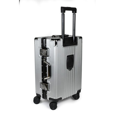 7955-03 20'' Colorlife Βαλίτσα καμπίνας 20" alu framed με κλειδαριές ανοιχτό γκρι