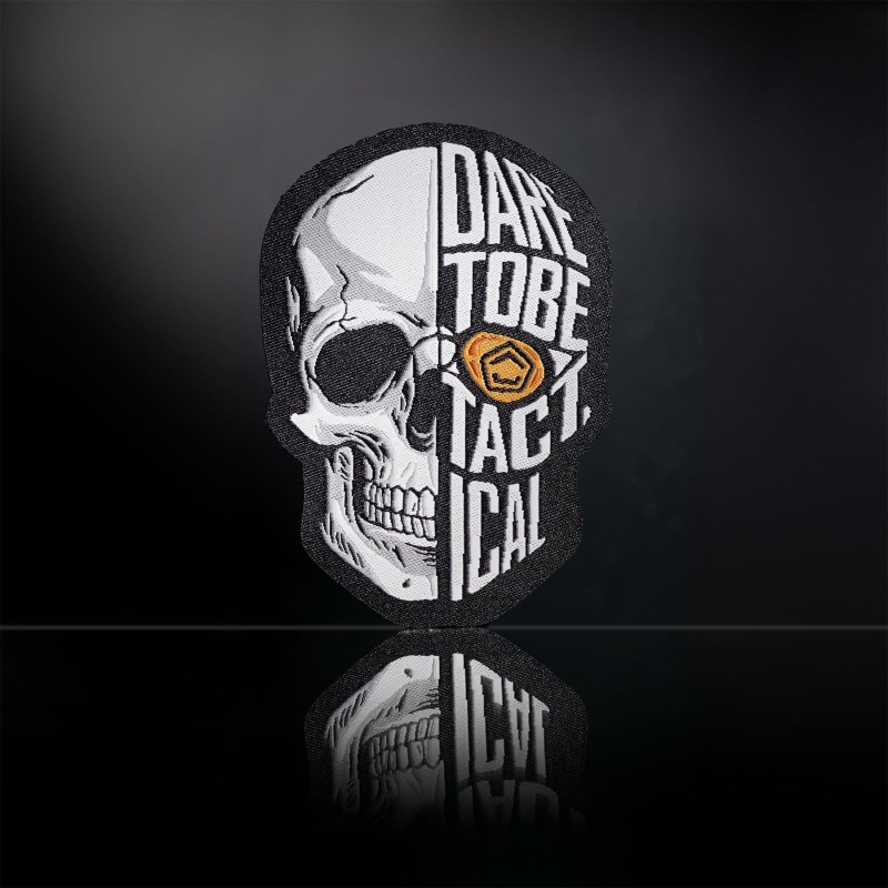 Pentagon Patch HALF SKULL MORALE Pentagon Patch HALF SKULL MORALE