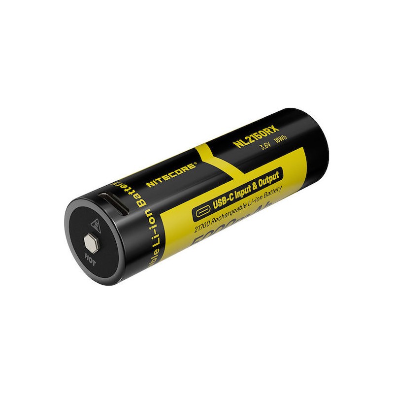 NiteCore Επαναφορτιζόμενη Μπαταρία 21700 Li-ion 5000mAh 3.6V 1τμχ