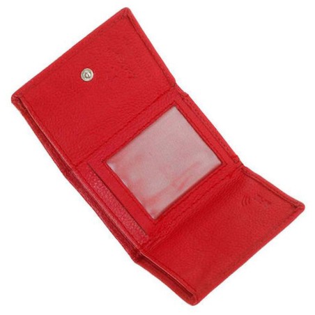 Lavor Μικρό Δερμάτινο Πορτοφόλι με RFID red