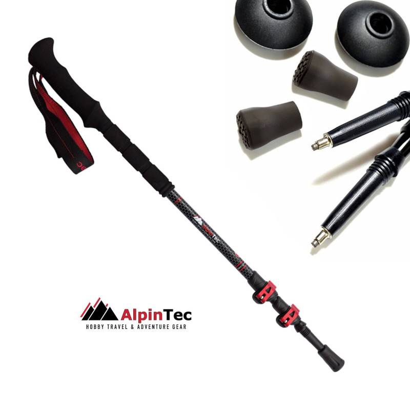 Μπατόν πεζοπορίας σπαστά ALPINTEC PINDOS CARBON F/LOCK (2 ΤΜΧ) C81BL μαύρο Μπατόν πεζοπορίας σπαστά ALPINTEC PINDOS CARBON F/LOCK (2 ΤΜΧ) C81BL μαύρο