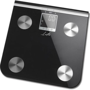 Life Shape Body Fat scale with black glass surface