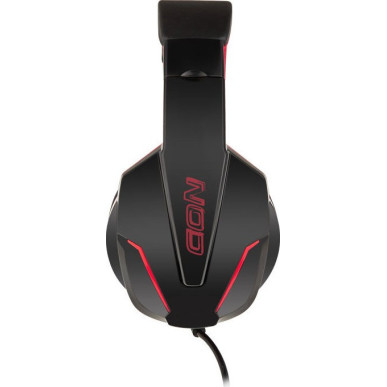 OD GROUND POUNDER G-HDS-001 Gaming Headset Με Ρυθμιζόμενο Σε Κλίση Μικρόφωνο, Σε Μαύρο Χρώμα Και Κόκκινο LED Φωτισμό