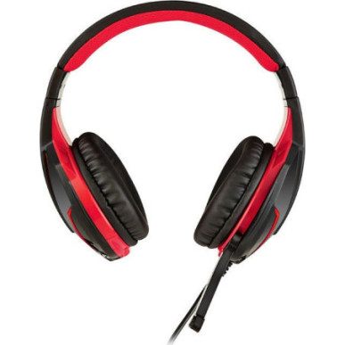 OD GROUND POUNDER G-HDS-001 Gaming Headset Με Ρυθμιζόμενο Σε Κλίση Μικρόφωνο, Σε Μαύρο Χρώμα Και Κόκκινο LED Φωτισμό