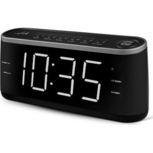 LIFE RAC-003 Ραδιόφωνο Ρολόι Ξυπνητήρι με οθόνη LED και ψηφία 1.8"