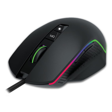 NOD RUN AMOK Wired 7D Gaming Mouse with RGB Running LED Light