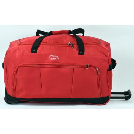 Τσάντα τρόλεϊ COLORLIFE 65x32x35 cm/ σακ βουαγιάζ με ρόδες κοκκινο