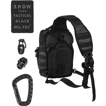 Mil-Tec Tactical One Strap Assault Pack Small Black ΜΑΥΡΟ 10lt