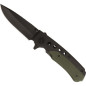 Mil-Tec Black/OD One-hand Knife With Clip Σουγιάς