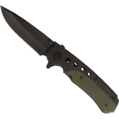 Mil-Tec Black/OD One-hand Knife With Clip Σουγιάς