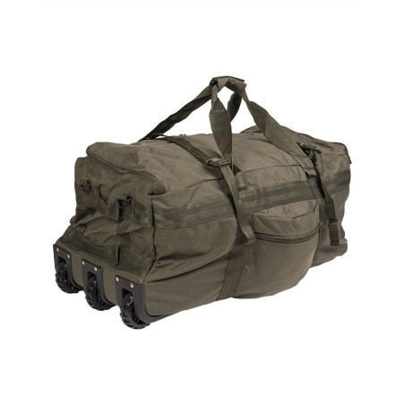 Τσάντα σακ βουαγιάζ χακί combat duffle bag with wheel