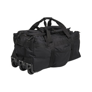 Τσάντα σακ βουαγιάζ μαύρο combat duffle bag with wheel