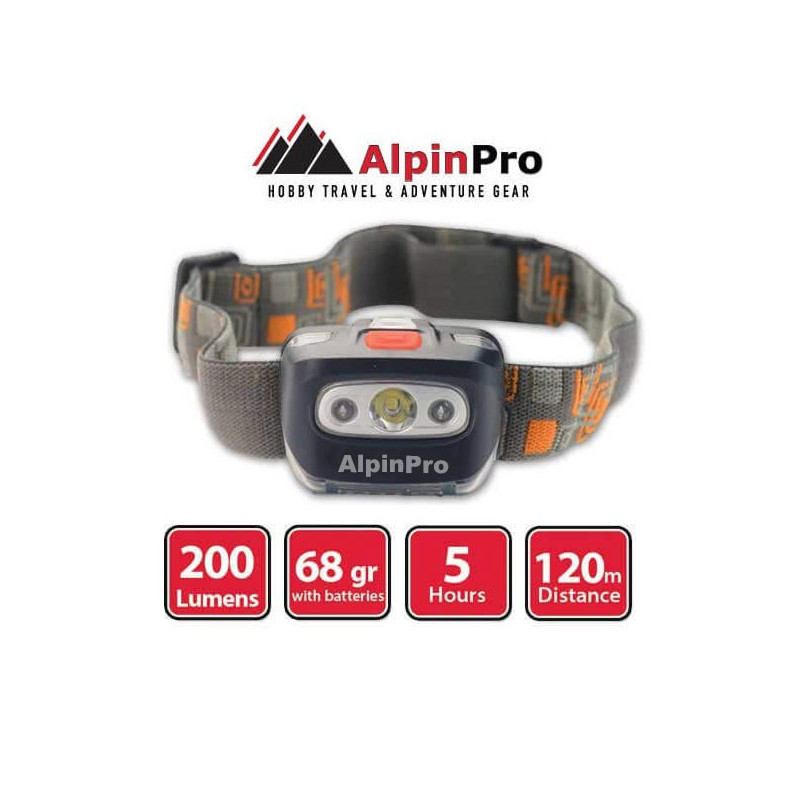 ALPINPRO Φακός κεφαλής αδιάβροχος CA-3178