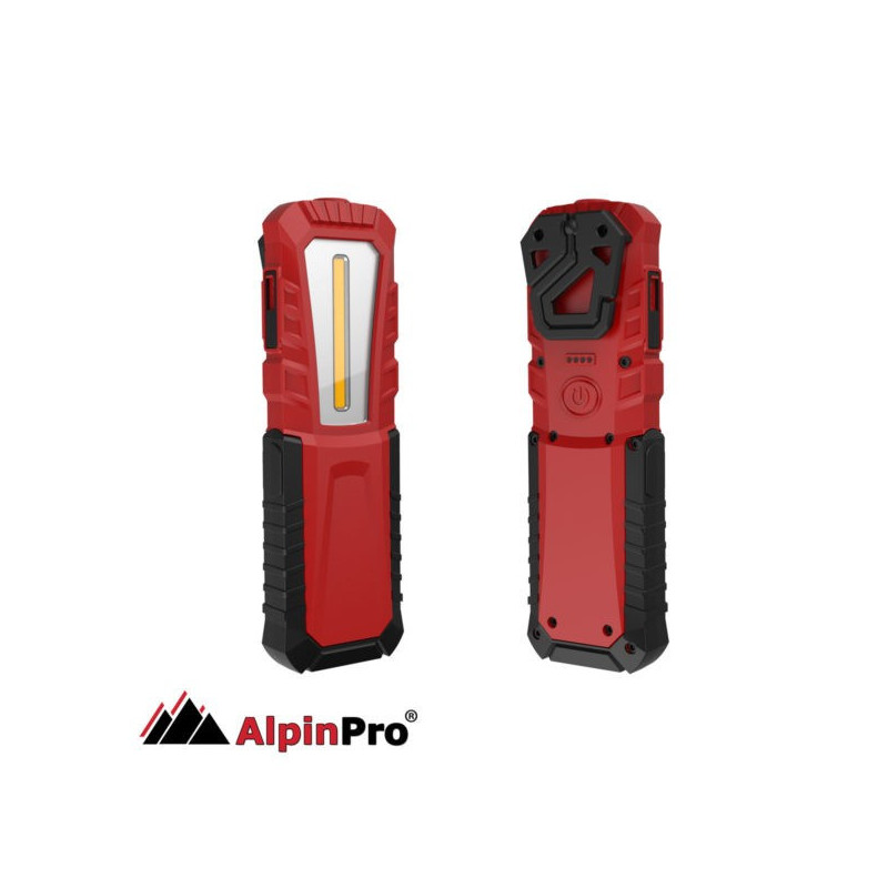 ALPINPRO Φακός Εργασίας Επαναφορτιζόμενος Led 420lm Worker+ ZF6846-BE Κόκκινος