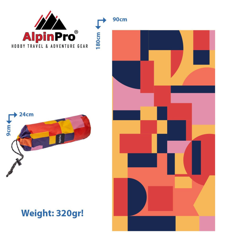 Alpintec DryFast Shapes II Πετσέτα Microfiber XXL 90x180cm Alpintec DryFast Shapes II Πετσέτα Microfiber XXL 90x180cm