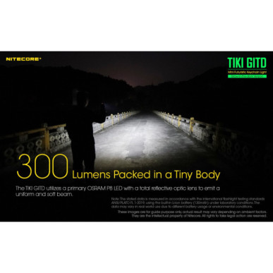 NiteCore Φακός Επαναφορτιζόμενος Led 300lm Tiki Gitd