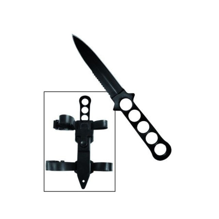 Mil-Tec Μαχαίρι Κατάδυσης  Black Stainless Diving Knife W. Plastic