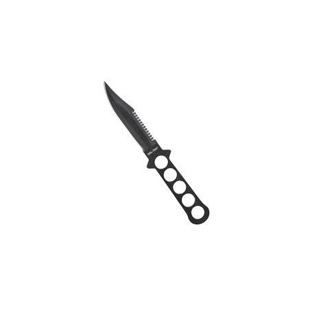 Mil-Tec Μαχαίρι Κατάδυσης  BLACK STAINLESS DIVING KNIFE W. PLASTIC