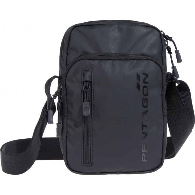 Pentagon Τσαντάκι Ανδρικό Ώμου Kleos Stealth Black 2.40lt