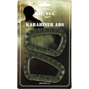 Mil-Tec Carabiner Σετ Κρίκων Χακί