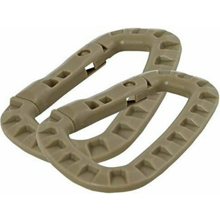 Mil-Tec Carabiner Σετ Κρίκων Coyote