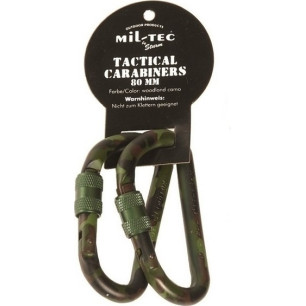 Mil-Tec Carabiner Αλουμινίου 80mm 2τμχ