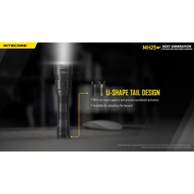 NiteCore MH25V2 Επαναφορτιζόμενος Φακός 1300lm Αδιάβροχος IP68